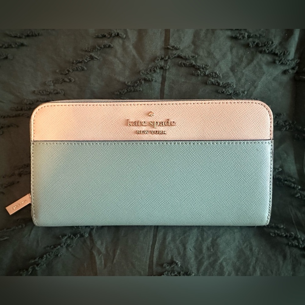 Kate Spade Blue and Cream Wallet